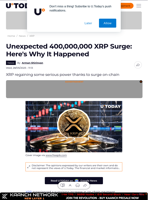Unexpected 400,000,000 XRP Surge: Here's Why It Happened