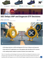 SEC Delays XRP and Dogecoin ETF Decisions - TheNewsCrypto