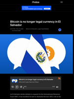 Bitcoin is no longer legal currency in El Salvador