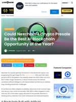 Could Nexchain’s Crypto Presale Be the Best AI Blockchain Opportunity of the Year? | Live Bitcoin News