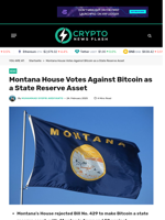 Montana House Votes Against Bitcoin as a State Reserve Asset - Crypto News Flash
