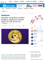 Despite Long-Term Holder Exodus, Dogecoin Shows Signs of Life at $0.18 ⋆ ZyCrypto