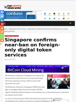 Singapore confirms near-ban on foreign-only digital token services - The Crypto News Wire