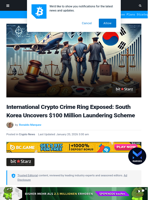 International Crypto Crime Ring Exposed: South Korea Uncovers $100 Million Laundering Scheme | Bitcoinist.com