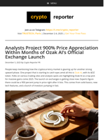 Analysts Project 900% Price Appreciation Within Months of Ozak AI’s Official Exchange Launch