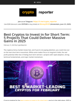 Best Cryptos to Invest in for Short Term: 5 Projects That Could Deliver Massive Gains in 2025