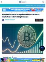 Bitcoin STH SOPR-7d Signals Healthy Demand: Market Absorbs Selling Pressure