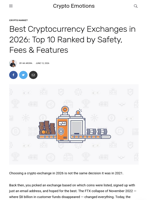 Best Cryptocurrency Exchanges in 2026: Top 10 Ranked by Safety, Fees & Features