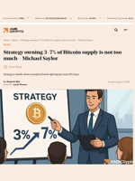 Strategy owning 3–7% of Bitcoin supply is not too much - Michael Saylor - AMBCrypto