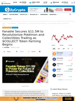 Fanable Secures $11.5M to Revolutionize Pokémon and Collectibles Trading as $COLLECT Token Farming Begins
