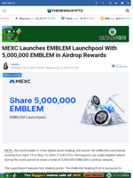 MEXC Launches EMBLEM Launchpool With 5,000,000 EMBLEM in Airdrop Rewards - TheNewsCrypto