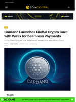 Cardano Launches Global Crypto Card with Wirex for Seamless Payments