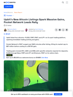 Upbit Listing Sparks Huge Gains for 4 Altcoins