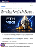 Ethereum Price: Should You Buy Ethereum Now or Is Pepeto Presale the Smarter Choice