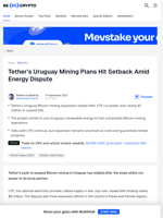 Tether’s Uruguay Bitcoin Mining Plans Could Be Over