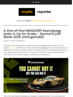 A One-of-One MANSORY Koenigsegg Jesko Is Up for Grabs – Spartans Just Made 2026 Unforgettable