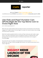 Like Floki and Pepe? Punisher Coin ($PUN) Might Be the Top Meme Coin to Invest Right Now
