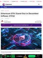 Ethereum ETFs Stand Out in December Inflows: ETFGI
