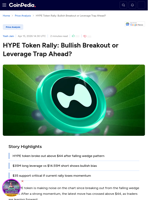 HYPE Token Rally: Bullish Breakout or Leverage Trap Ahead?
