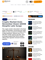 Crypto Market Ends November Down $600B Despite Late Surge – Markets and Prices Bitcoin News
