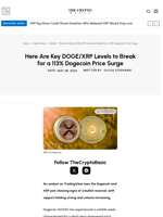 Here Are Key DOGE/XRP Levels to Break for a 113% Dogecoin Price Surge