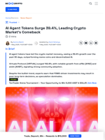 AI Agents Lead Crypto Recovery with 39% Price Jump