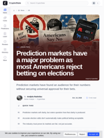 Prediction markets have a major problem as most Americans reject betting on elections