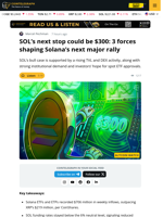 3 Reasons Why SOL Can Rally To $300