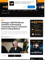 Strategy's (MSTR) Bitcoin Ambition Is Reshaping Corporate Finance. Everyone Else Is Falling Behind