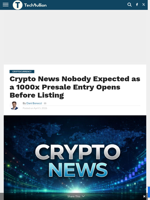 Crypto News Nobody Expected as a 1000x Presale Entry Opens Before Listing - TechBullion
