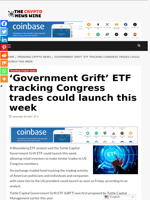 ‘Government Grift’ ETF tracking Congress trades could launch this week - The Crypto News Wire