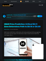 HBAR Price Prediction: Critical $0.11 Zone Determines Path to $0.15 or $0.08 - Blockchain.News