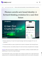 Phemex unveils new brand identity: A forward-thinking evolution for a user-first future - CoinJournal