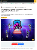 Jensen Huang says China Can Build Claude Mythos AI Models