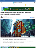 Do Bitcoin Treasury Companies Create a Bubble?