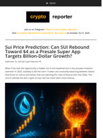 Sui Price Prediction: Can SUI Rebound Toward $4 as a Presale Super App Targets Billion-Dollar Growth?