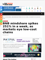 BNB mindshare spikes 251% in a week, as markets eye low-cost chains - The Crypto News Wire