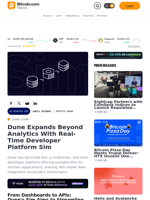Dune Expands Beyond Analytics With Real-Time Developer Platform Sim – Crypto News Bitcoin News