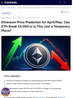 Ethereum Price Prediction for April/May: Can ETH Break $3,000 or Is This Just a Temporary Move?