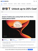 This Is Why Solana Price Is Likely To Drop Way Below $200