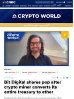 Bit Digital shares pop after crypto miner converts its entire treasury to ether