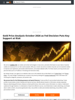 Gold Price Analysis October 2026 as Fed Decision Puts Key Support at Risk