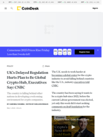 UK Is Falling Behind Rivals in Plan to Be Crypto Hub, Executives Say: CNBC