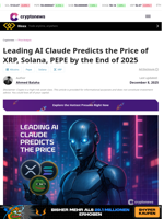Claude Predicts 2025 Prices for XRP, Solana and Pepe
