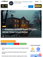 Canadian School Sues Crypto Miner Over Loud Noise | Live Bitcoin News