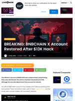 BREAKING: BNBCHAIN X Account Restored After $13K Hack | Live Bitcoin News