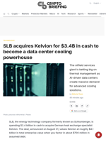 SLB acquires Kelvion for $3.4B in cash to become a data center cooling powerhouse