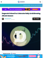 Dogecoin Poised For A Monster Rally Amid Brewing Altcoin Season