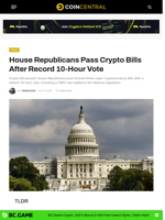 House Republicans Pass Crypto Bills After Record 10-Hour Vote - CoinCentral