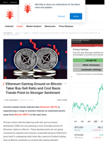 Ethereum Gaining Ground on Bitcoin: Taker Buy-Sell Ratio and Cost Basis Trends Point to Stronger Sentiment - NullTX